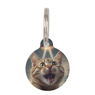  Cat Taking Selfie with UFO and Bigfoot Funny Gift Huisdierpenning