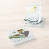 Cat Talk Glazen Onderzetter (Schuin)