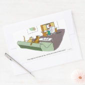 Cat Talk Rechthoekige Sticker (Envelop)