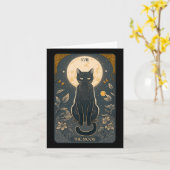 Cat Tarot Kaart, Moon Tarot Kaart Cat Mom of Cats, (Gele Bloem)