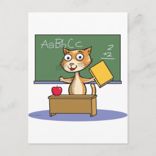Cat Teacher Briefkaart