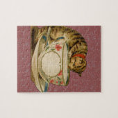 Cat Teacup Schattige Victoriaans Legpuzzel (Horizontaal)