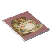 Cat Teacup Schattige  Victoriaans Notitieblok (Schuin)