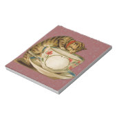 Cat Teacup Schattige  Victoriaans Notitieblok (Gedraaid)