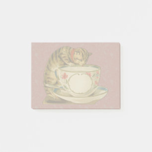 Cat Teacup Schattige  Victoriaans Post-it® Notes