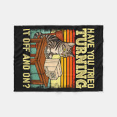 Cat Tech Engineer Suprt Humor Tech Computer It Guy Fleece Deken (Voorkant (Horizontaal))