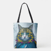 Cat That Ate The Canary Feathers | Wearable Art Draagtas (Achterkant)