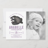  Cat thema foto verjaardag uitnodiging (Voorkant)