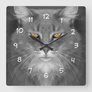 Cat Theme Wall Decor Vierkante Klok
