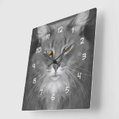 Cat Theme Wall Decor Vierkante Klok (Hoek)
