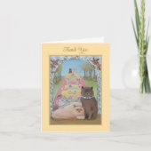 Cat Theme Wedding Dank je wel kaart (Voorkant)