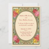 Cat Themed Wedding Ivory and green Kaart (Achterkant)