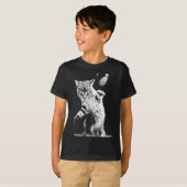 Cat Throwing Grenade Funny Kitty Cat Grenade Scene T-shirt (Voorkant volledig)