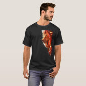 Cat Tiger Shadows Reflection Sterke diepe poppenti T-shirt (Voorkant volledig)