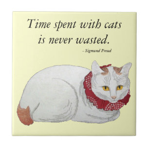 Cat Time Gift Tile Tegeltje