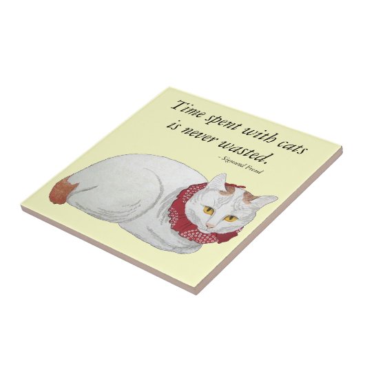 Cat Time Gift Tile Tegeltje (Zijkant)