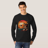Cat-titude in Paradise Funny Cat on the Beach T-shirt (Voorkant volledig)