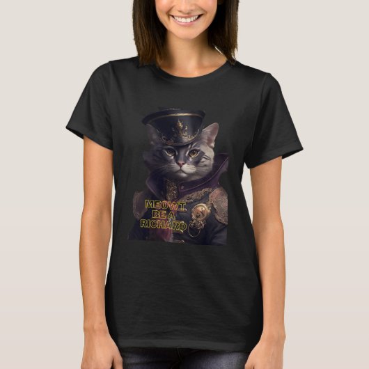 Cat titude is Everything Don t be a Richard T-shirt (Voorkant)
