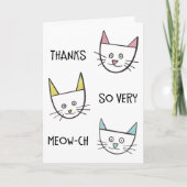 Cat Trio Thank You Card Kaart (Voorkant)