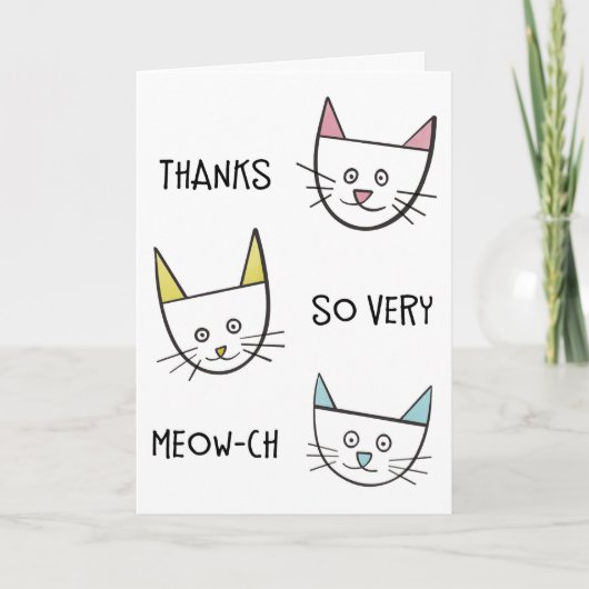Cat Trio Thank You Card Kaart (Voorkant)