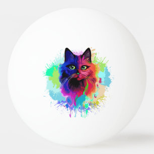 Cat Trippy Psychedelic Pop Art Pingpongballen