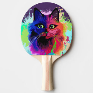 Cat Trippy Psychedelic Pop Art Tafeltennisbatje