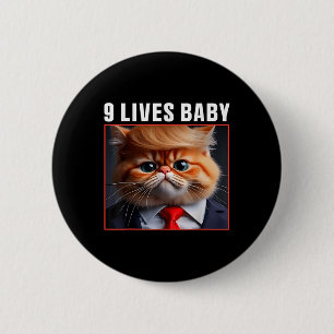 Cat Trump 9 leeft Baby _1 Ronde Button 5,7 Cm