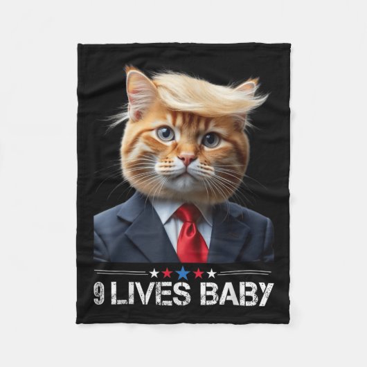 Cat Trump 9 leeft Baby _2 Fleece Deken (Voorkant)