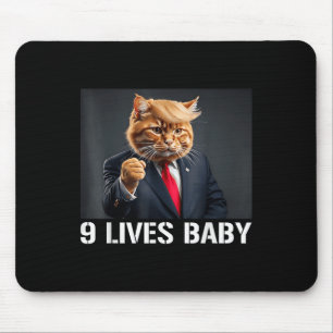 Cat Trump 9 leeft Baby Funny Cat met Trump Hair Muismat