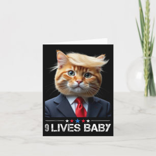 Cat Trump 9 Lives Baby Funny Vote voor Trump Cats  Kaart