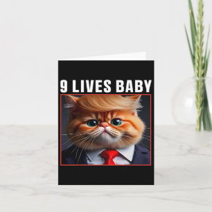 Cat Trump 9 Lives Baby Funny Vote voor Trump Cats Kaart