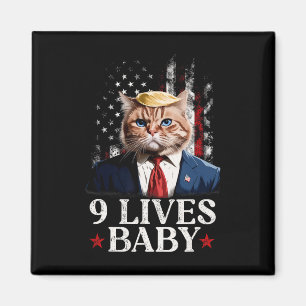 Cat Trump 9 Lives Baby Trump 2024 Winnaar Overwinn Magneet