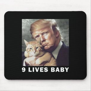 Cat Trump 9 Lives Baby Trump 2024 Winnaar Overwinn Muismat
