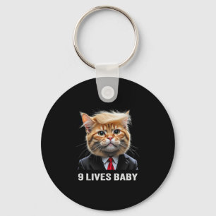 Cat Trump 9 Lives Baby Trump 2024 Winnaar Overwinn Sleutelhanger