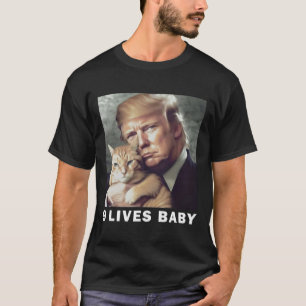 Cat Trump 9 Lives Baby Trump 2024 Winnaar Overwinn T-shirt
