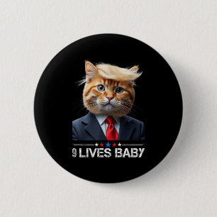 Cat Trump 9 woont in Baby Ronde Button 5,7 Cm
