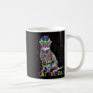 Cat Tuesday Funny Mardi Gras 2025 New Orleans Mann Koffiemok