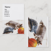 CAT, TURTLE EN BASKETBALL VISITEKAARTJE (Voorkant / Achterkant)