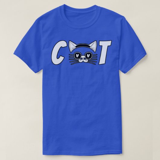 Cat Typography Design T-shirt (Design voorkant)