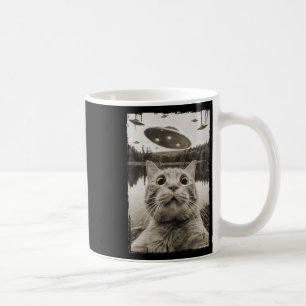 Cat UFO Ontmoetingen - Grappige UFO en Cat Sel Koffiemok