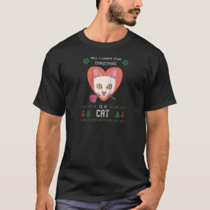 Cat Ugly kerst Sweater Cat Love Heart Ugly Swe T-shirt
