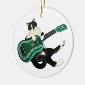Cat Ukulele Keramisch Ornament (Links)