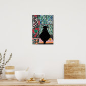 Cat Under Window, ajouter du texte Poster (Cuisine)