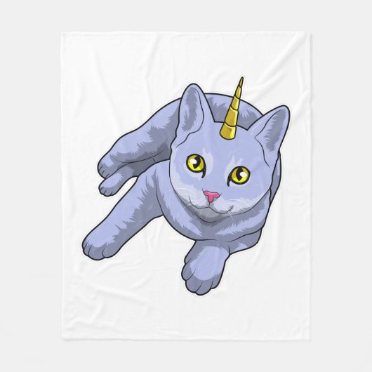 Cat Unicorn Fleece Deken (Voorkant)