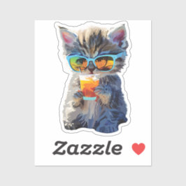 cat vacationing sticker