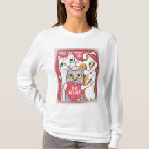 Cat Valentijn Dames T-shirt Hoodie