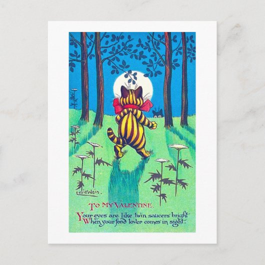 Cat Valentijn, Louis Wain Briefkaart (Voorkant)