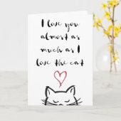 Cat Valentijnsdag Kaart (Gele Bloem)