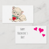  Cat Valentijnsdag Valentijn Notitiekaartje (Voorkant / Achterkant)
