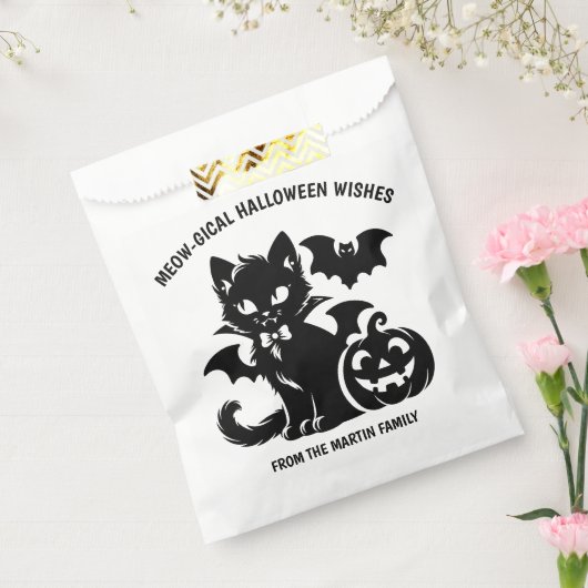 Cat Vampire Meowgical Halloween Wishes Bedankzakje (Gezegeld)